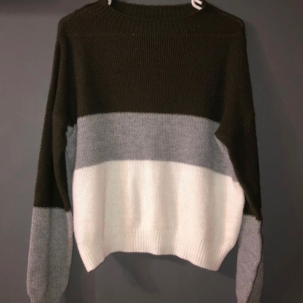 Color Block Sweater Small